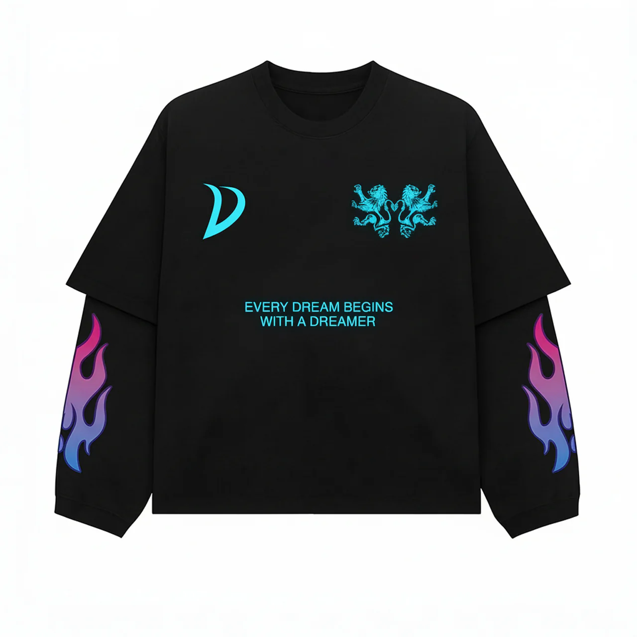 LONGSLEEVE BLACK/FUCHSIA