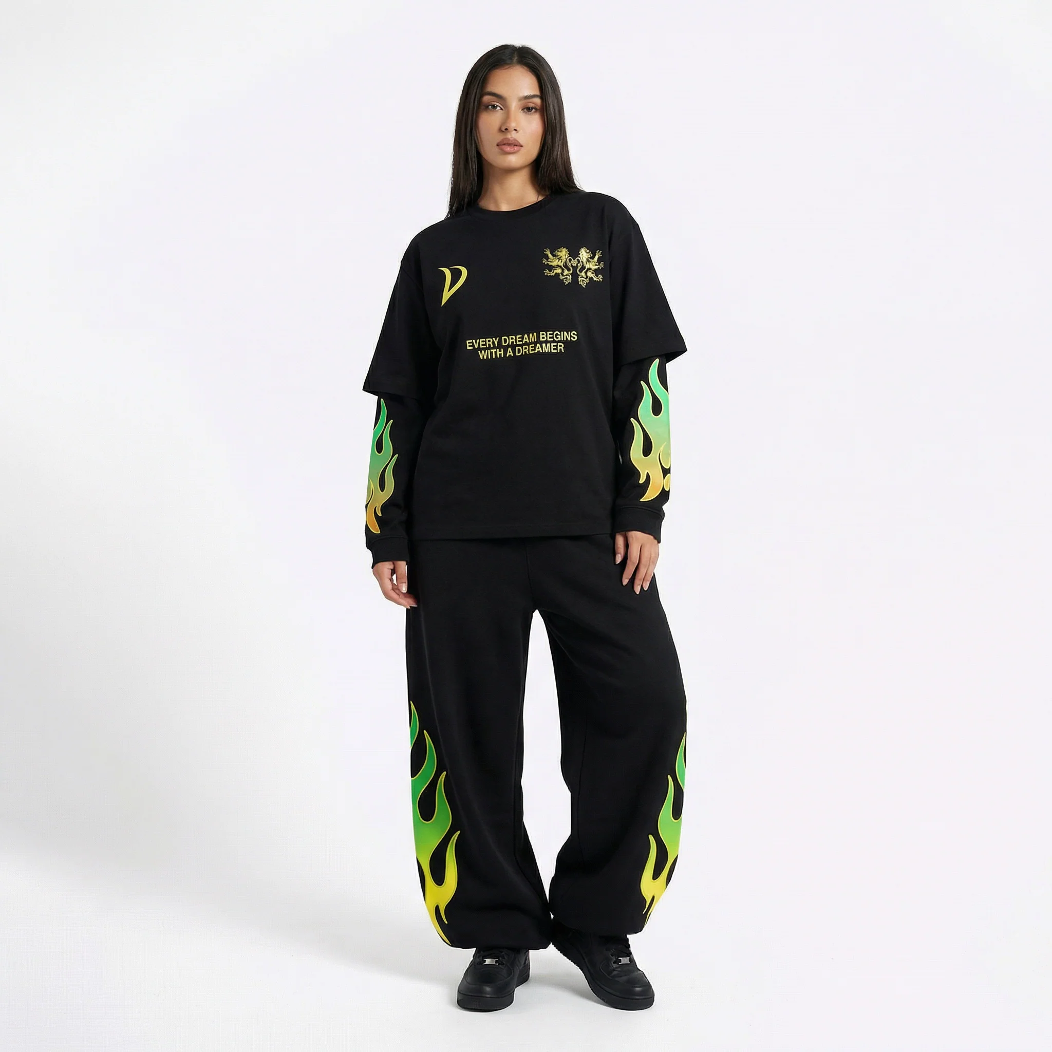 LONGSLEEVE BLACK/GREEN - Image 3