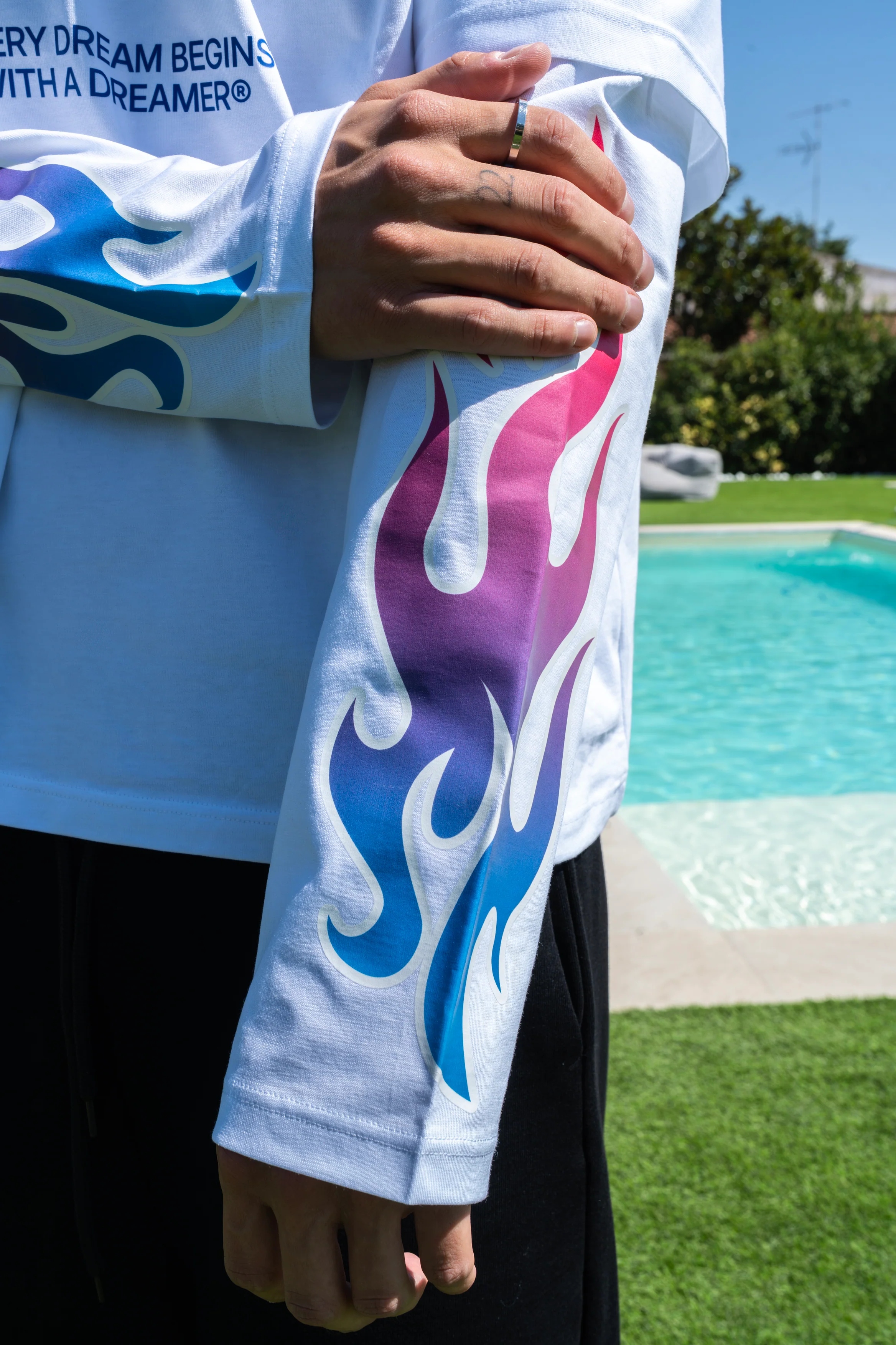 LONGSLEEVE WHITE/ PINK - Image 4